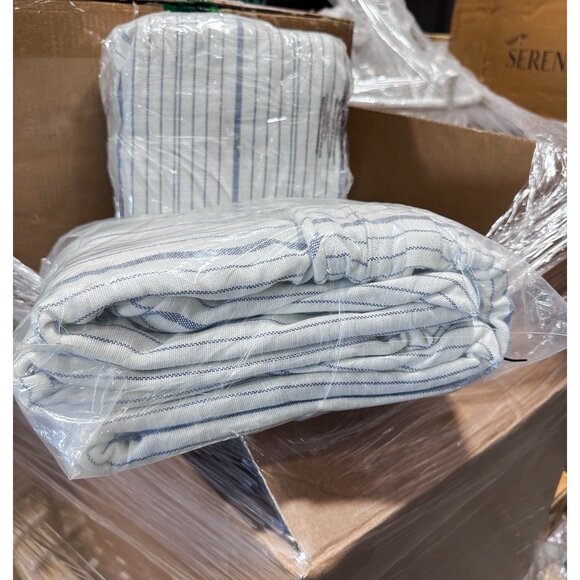 NEW Serena & Lily Surf Stripe Pacifica Chaise Cushion Cover-Navy Blue - Picture 2 of 4